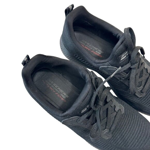 Skechers Womens Bobs Sport Squad 31362 Black Running Shoes Sneakers Size 9 Comfy - Picture 10 of 13